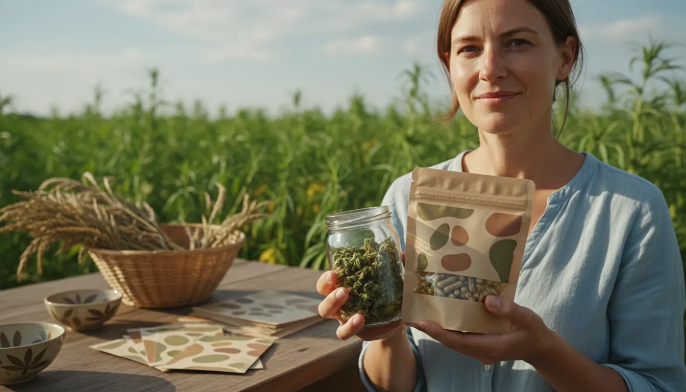 No Boundaries Farm branded hemp products with certification labels